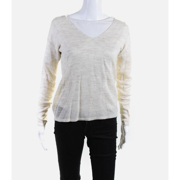 Lululemon Lightweight Linen Relaxed Sweater Beige 4 NWOT - Picture 8 of 12